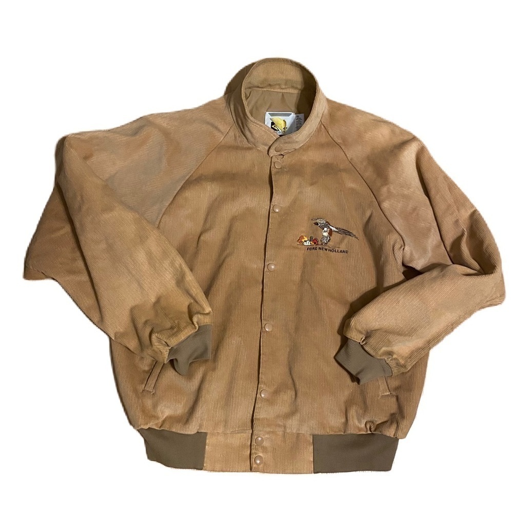 Vintage K-Brand Ford New Holland Corduroy Jacket Pheasant Embroidered Xl